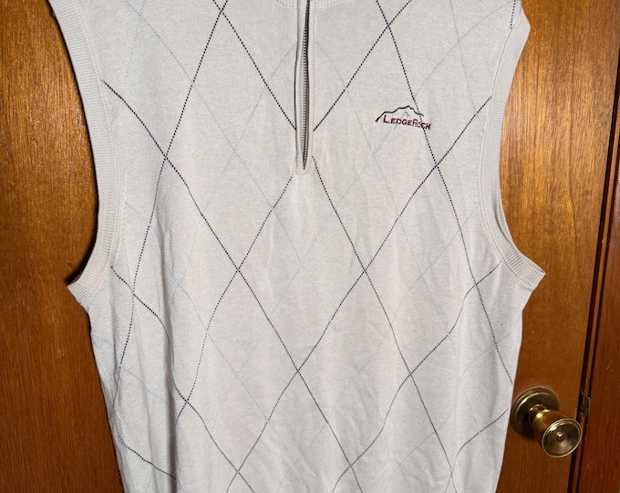 Vintage Peter Millar Size Men’s Medium Ledgerock Sweater Vest, Golf Wear, Dress Clothes