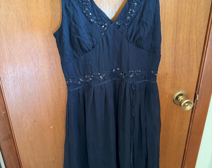 Black Jonathon Martin Size 12 Sequen Dress, Fancy Formal Sleeveless