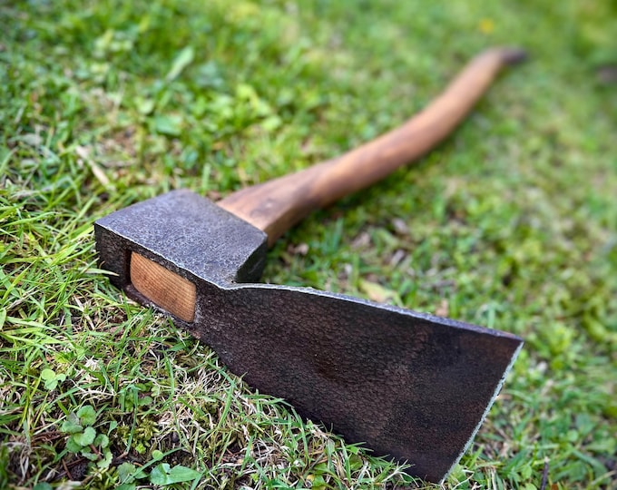 Vintage Adze Log Cabin Building Woodworking Carpentry Tool, Construction Building