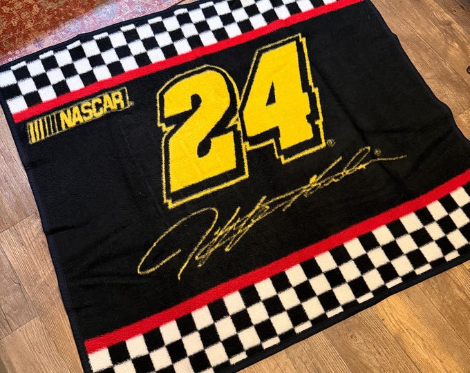 Vintage NASCAR Throw Blanket, #24