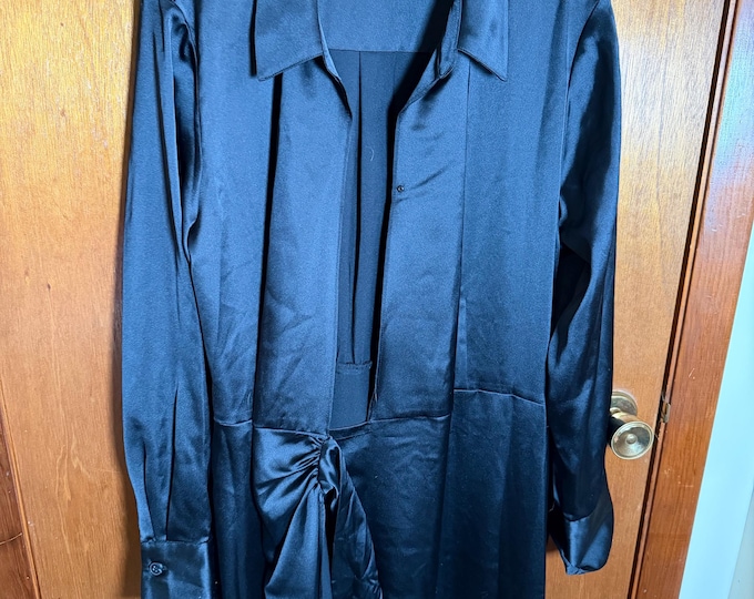 Vintage Black Womens Nightgown, Worthington Size XL