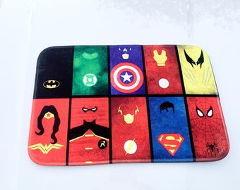Superman Bathroom Rugs 4PCS Superhero Shower Curtain Bath Mat Toilet Lid Cover Superman Bathroom Rugs 4PCS Superhero Shower Curtain Bath Mat Toilet Lid Cover