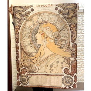 Alphonse Mucha Zodiac Banner Fabric Poster 38&#39;&#39;x28&#39;&#39;, Aesthetic Art Nouveau Famous Illustration Art Wall Decor Wall Art Poster