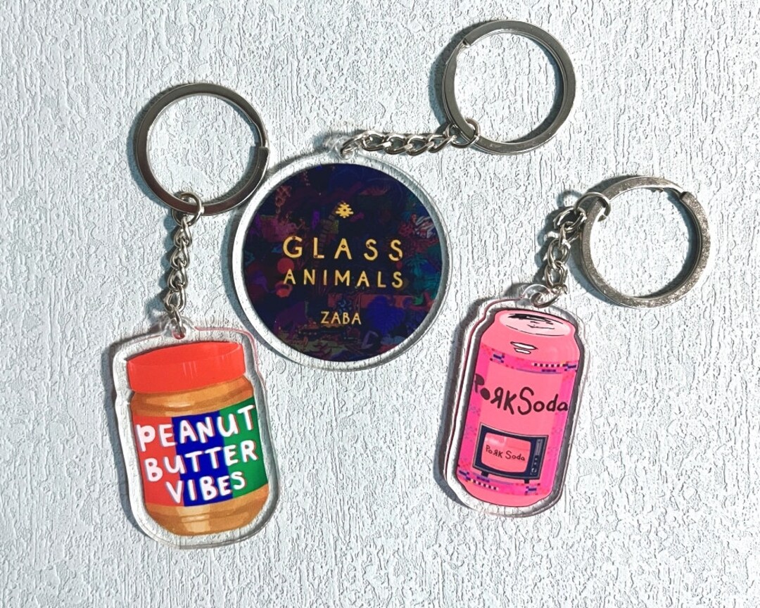 Glass Animals Band Keychain English Indie Rock Band Keyrings, Double ...