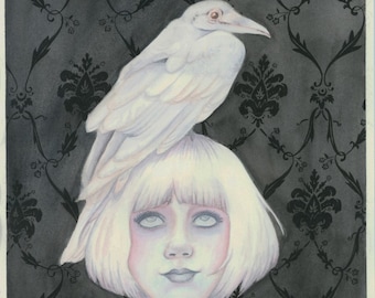NEVERMORE 8x10 Watercolor Art Print