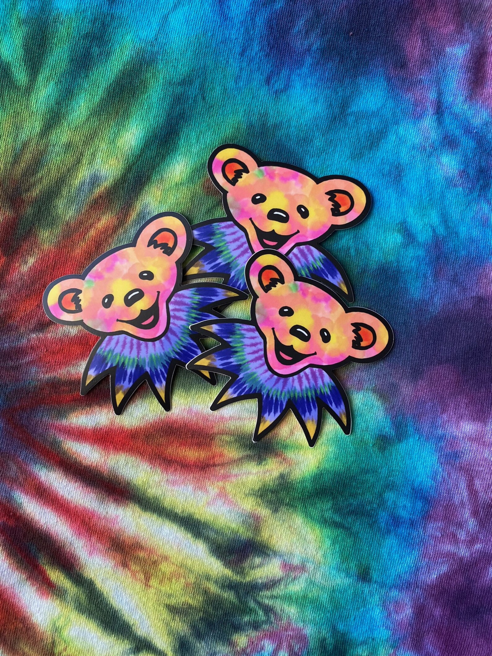 Vinyl Art Sticker GRATEFUL DEAD BEAR Tie Dye Dancing Hippie - Etsy