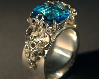 Sterling Silver and London Blue Topaz Ring