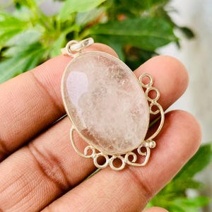 Rose Quartz Pendant Necklace – Healing Crystal Jewelry – Heart Chakra Gift – Raw Rose Quartz – Boho Gemstone Necklace for Her