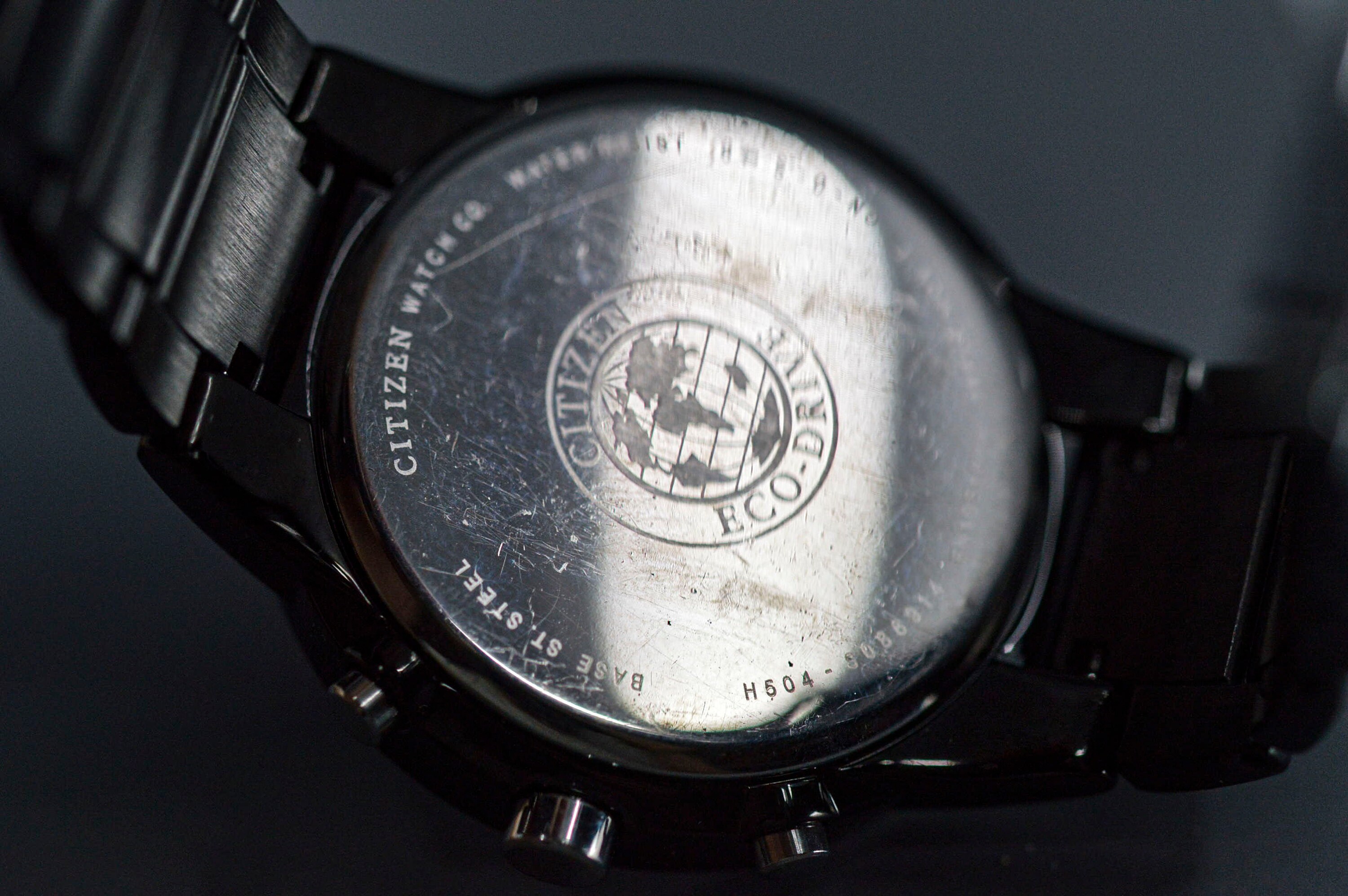 Citizen Eco-drive, black tone, quartz, chronograph, watch