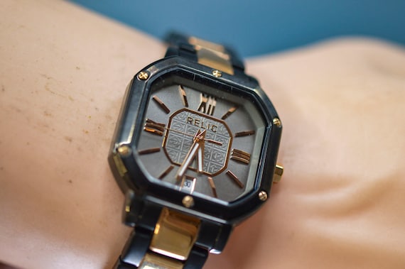 Relic watches black hot sale