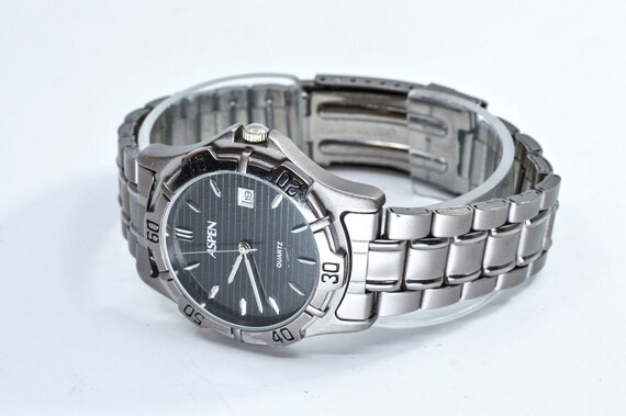 Aspen Steel Tone With Grey Dial Mans Quartz Wrist Watch Etsy