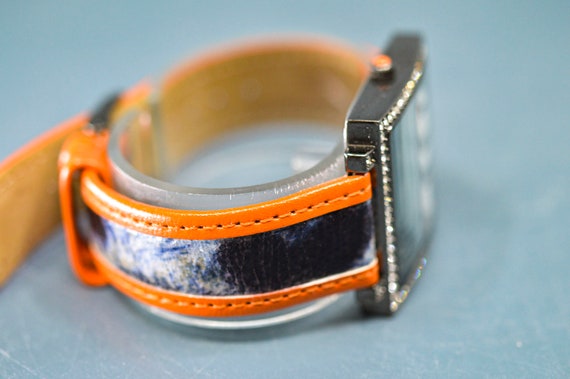 Twiggy London, dark steel tone, orange bracelet, … - image 6