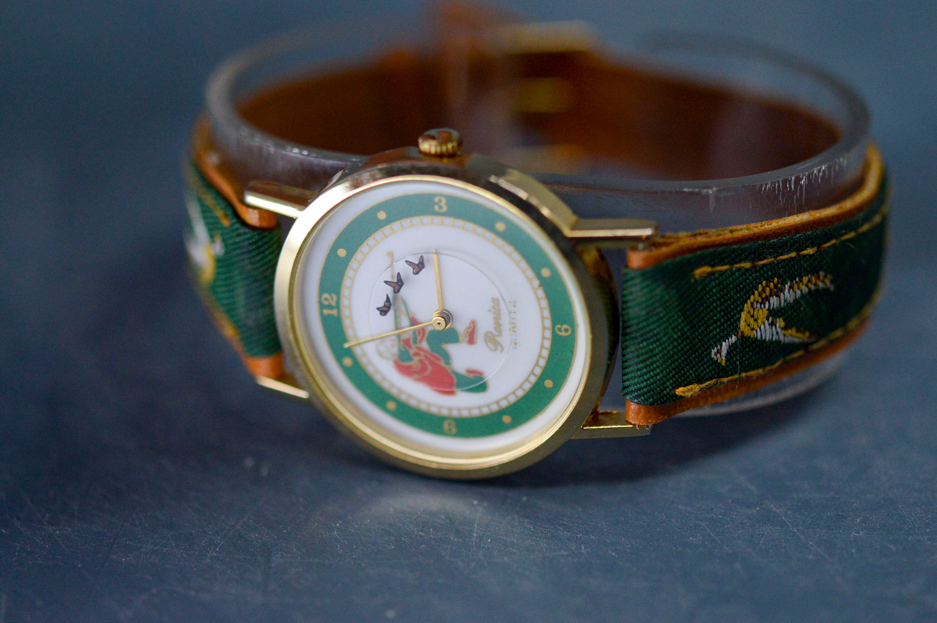 Ronica tono dorado escena de caza reloj de pulsera de cuarzo Etsy Mexico