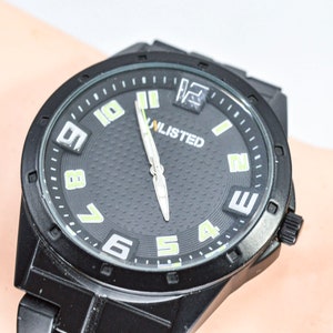 Non répertorié, ton noir pour homme, montre-bracelet à quartz
