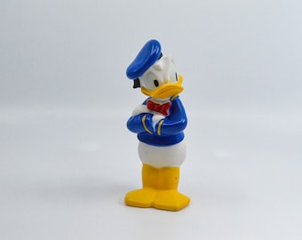 Vintage Disney rubber Donald Duck figurine, 6 inches tall