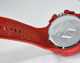 Armani Exchange Red Tone , Dual Time , Digital and Analog