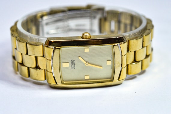 Citizen Quartz tono dorado reloj de pulsera de cuarzo Etsy Mexico