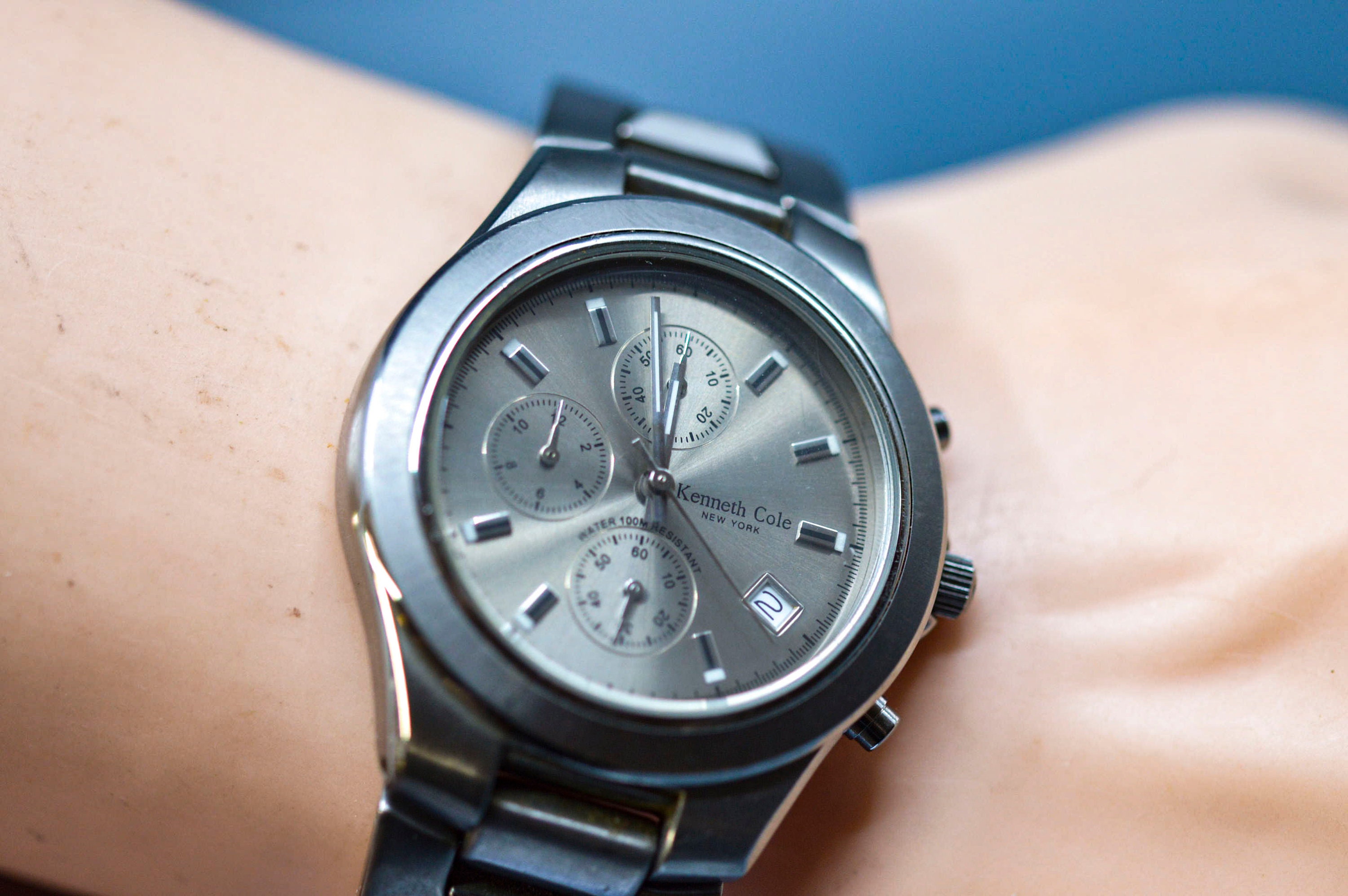 Kenneth Cole New York Chronograph, Steel Tone, Quartz Wrist 