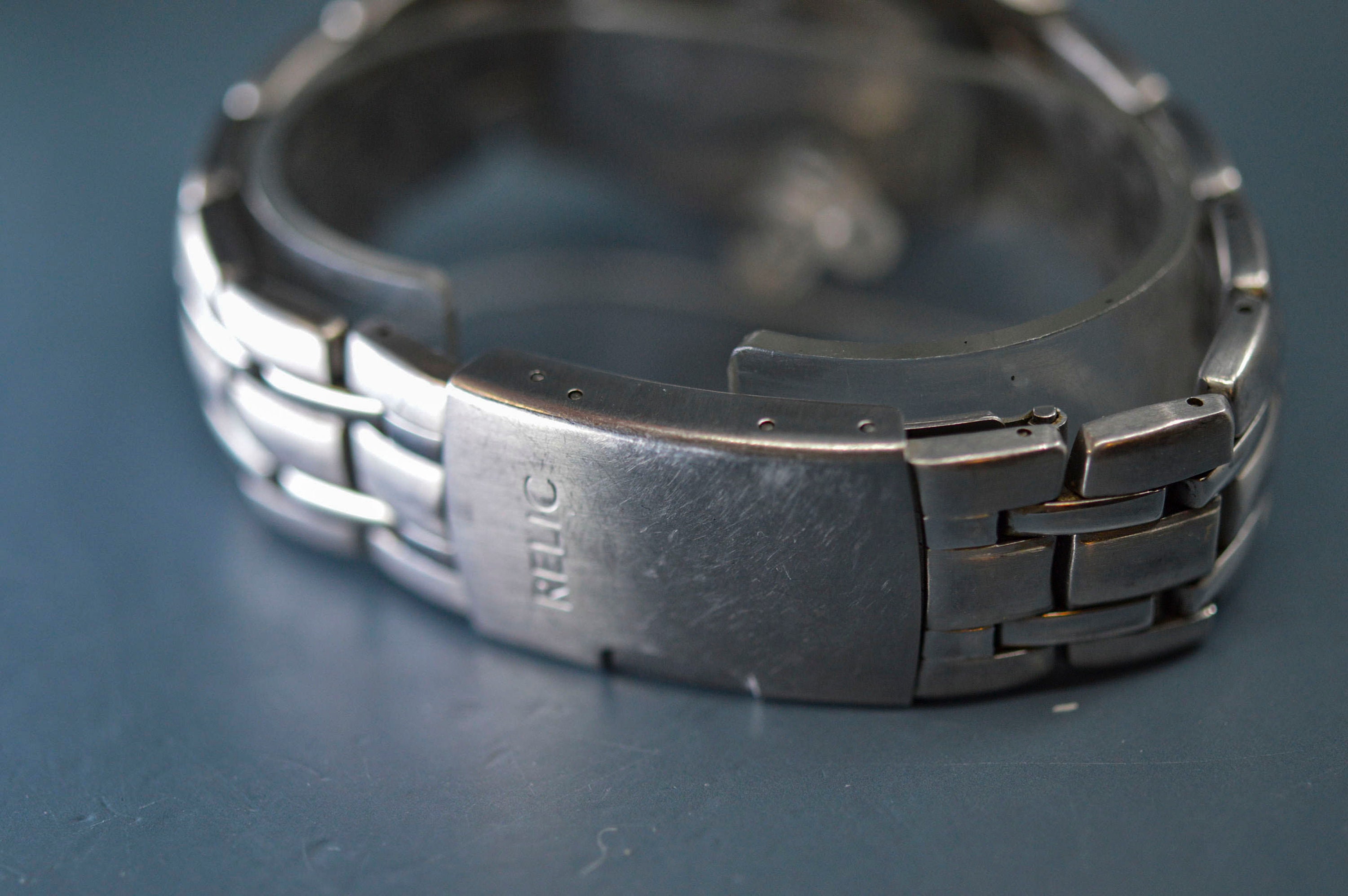 Relic, Steel Tone With Blue Dial, Quartz Wrist Watch - Etsy