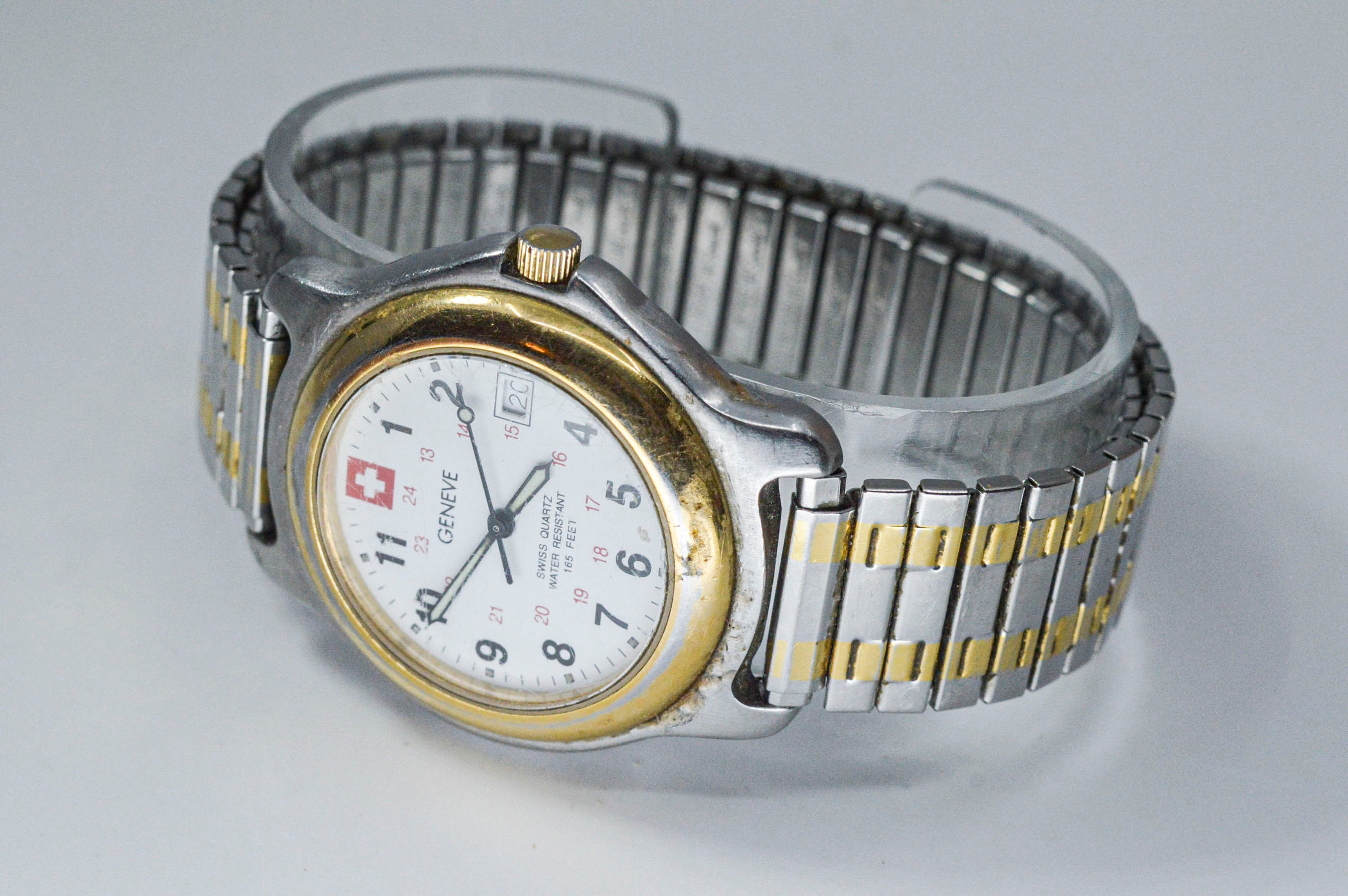 Geneve , Since 1922 , Two Tone Mens Sports ,quartz , Classic