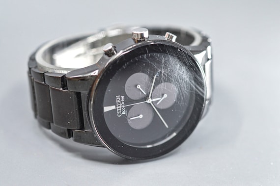 Citizen Eco-drive, Black Tone, Quartz, Chronograph, Watch - Etsy