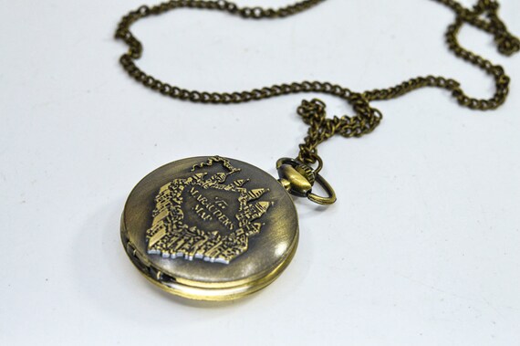 Bronze tone mans quartz pocket watch - image 4