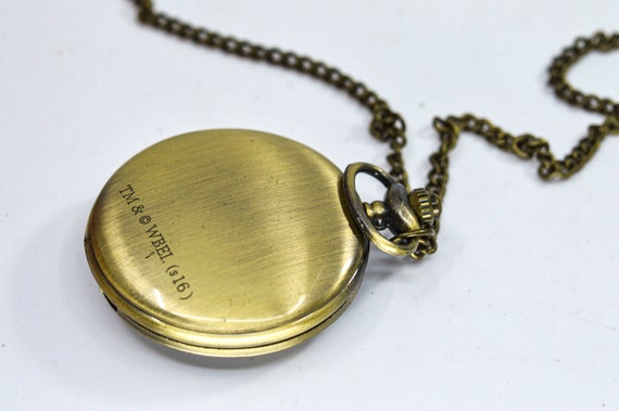 Bronze tone mans quartz pocket watch - image 3