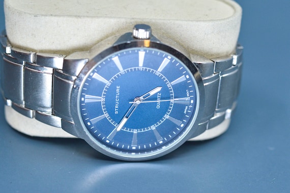 Reloj de cuarzo para hombre con esfera azul analógica y correa de plástico  azul K6063/2, azul/azul, correa, Azul/Azul, Correa