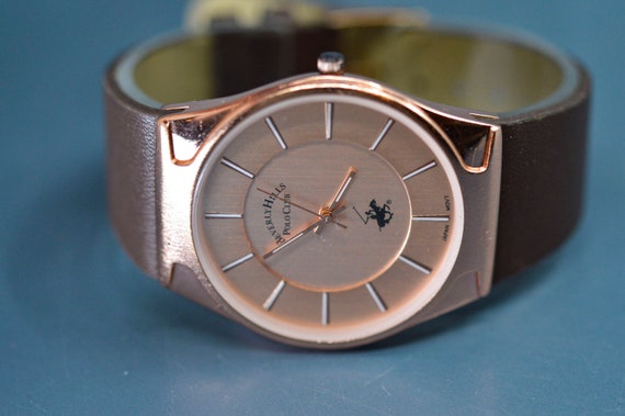 Beverly hills polo shop club watch rose gold