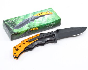 Flip n stick, folding, pocket knife