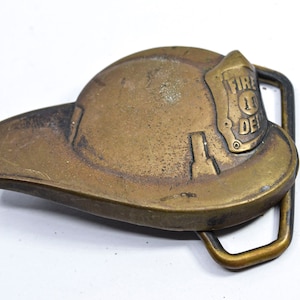 Solid brass , BTS , Fire dept. vintage, belt buckle