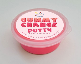 Miniature Size-Color Change Putty-Gummy Pink Play Butter | Play with Butter Putty | Pink Putty toy gifts | Color Changing Putty