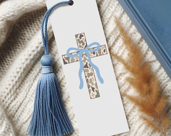 Camo Cross Sticker with Bow – Gloss Finish