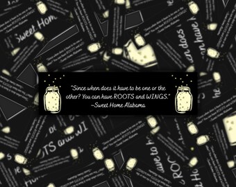 Roots and Wings Glossy Sticker - Sweet Home Alabama Quote
