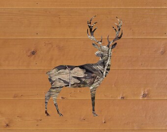 Camo Duck Print Buck Glossy Sticker