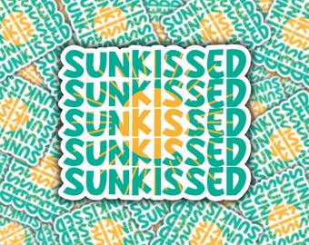 Green SUNKISSED Sticker