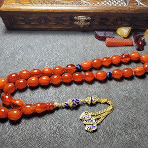 Original Amber Bakelite Prayer Beads, islamic gifts, Muslim Tasbih Beads, Misbah, faturan beads, catalin tesbih