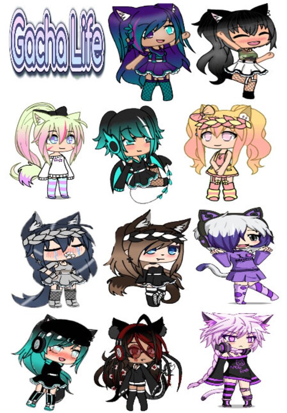 Gacha Life Cupcake Toppers x 12 Essbar und nicht essbar Etsy Österreich