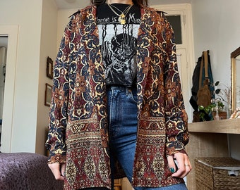 Baroque Print Silk Shirt