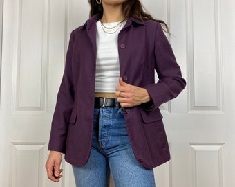 long purple blazer