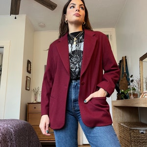 Red store boyfriend blazer