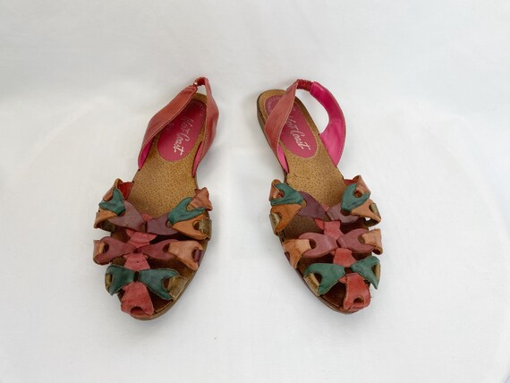 Multicolor Woven Leather Huarache Sandals Size 7 W