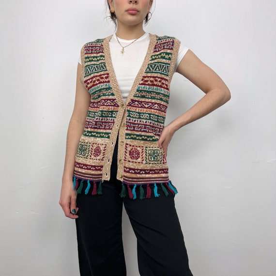 Southwestern Cardigan Vest - image 1