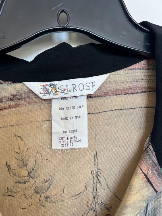 Abstract Print Button Up Shirt - image 3