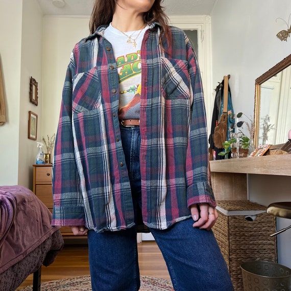 Plaid Print Flannel - image 4