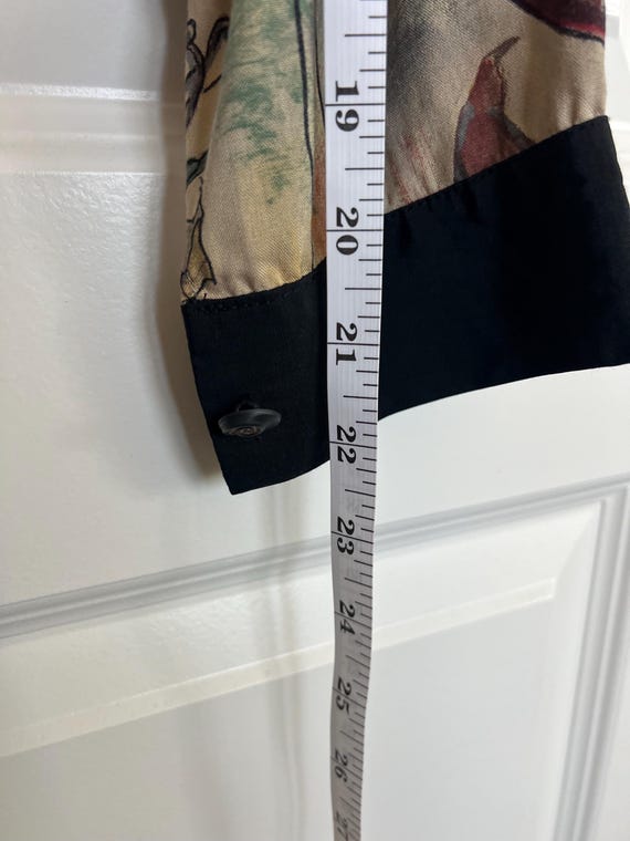 Abstract Print Button Up Shirt - image 7