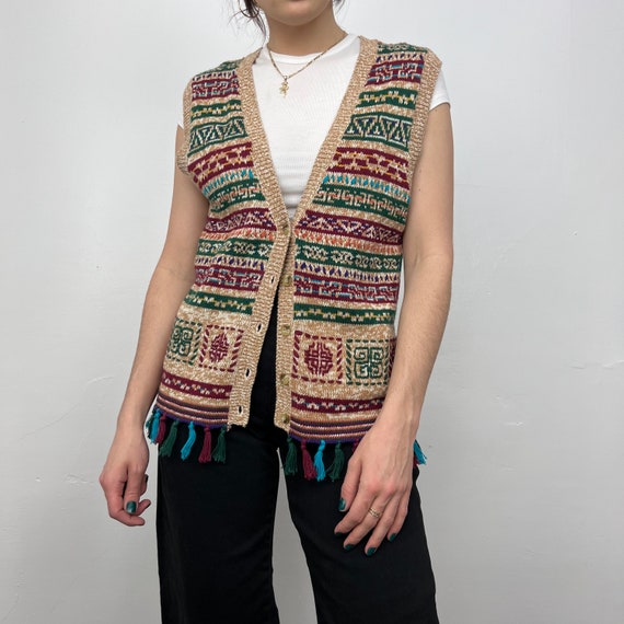 Southwestern Cardigan Vest - image 5