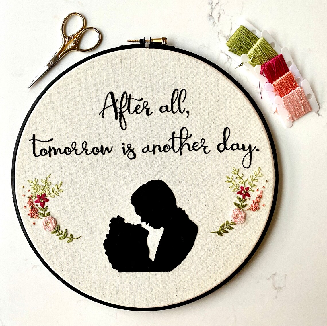 Custom Quote Handmade Embroidery Hoop Bespoke Wall Art Etsy