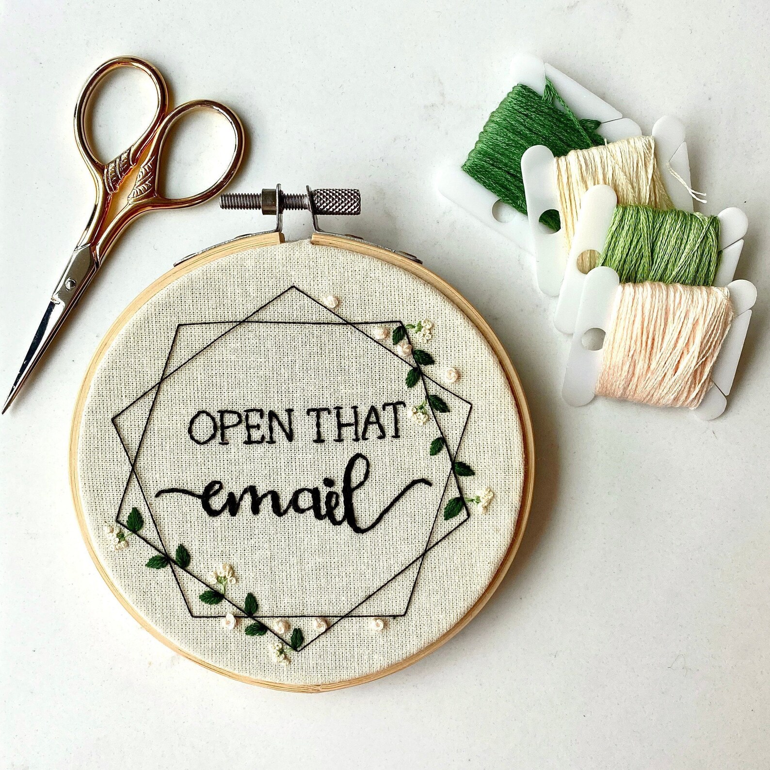 Citation personnalisée cerceau de broderie fait main avec Etsy