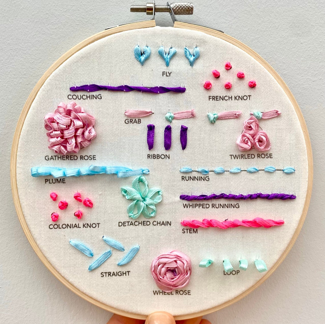 PDF Beginners Ribbon Embroidery Pattern Needlepoint Modern - Etsy